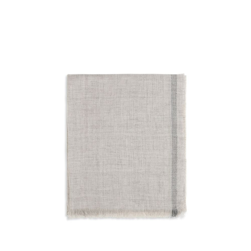 Brunello Cucinelli Gray Linen Men's Scarf