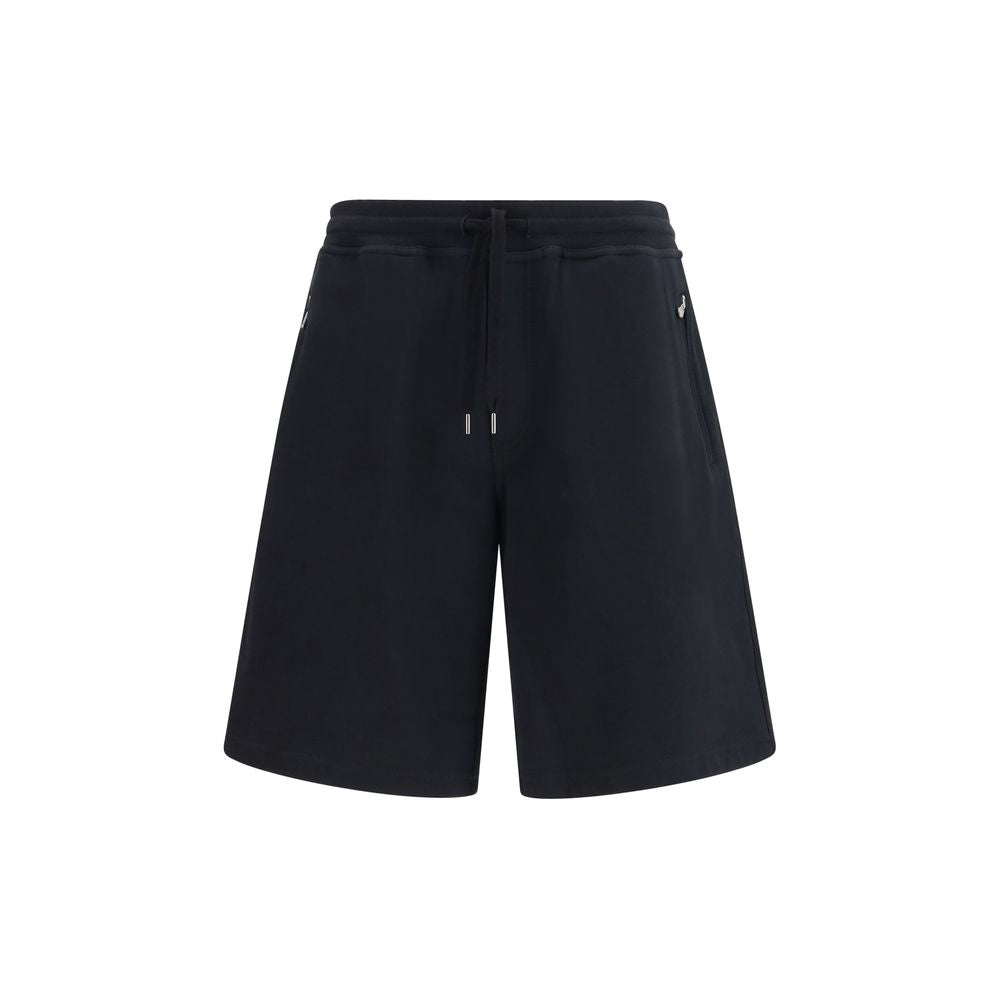 Brunello Cucinelli Black Cotton Bermuda Men's Shorts