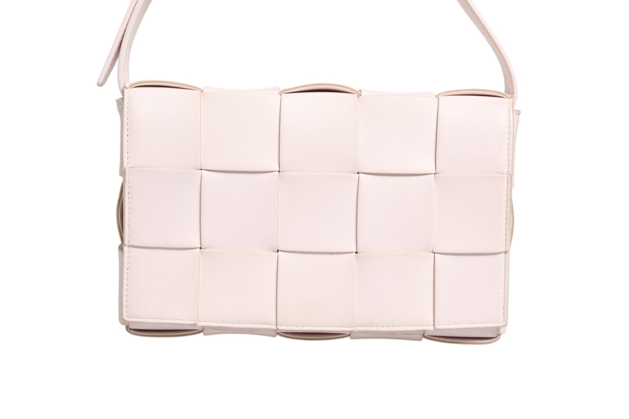 Bottega Veneta Pink Intrecciato Cassette Shoulder Women's Bag (Pre-Owned)