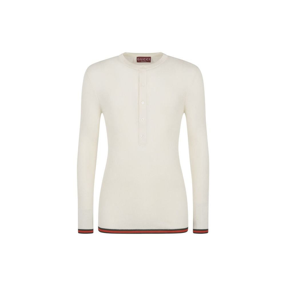 Gucci White Silk Men's T-Shirt