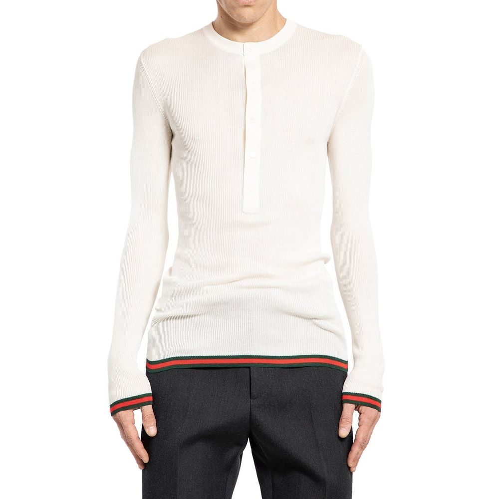 Gucci White Silk Men's T-Shirt