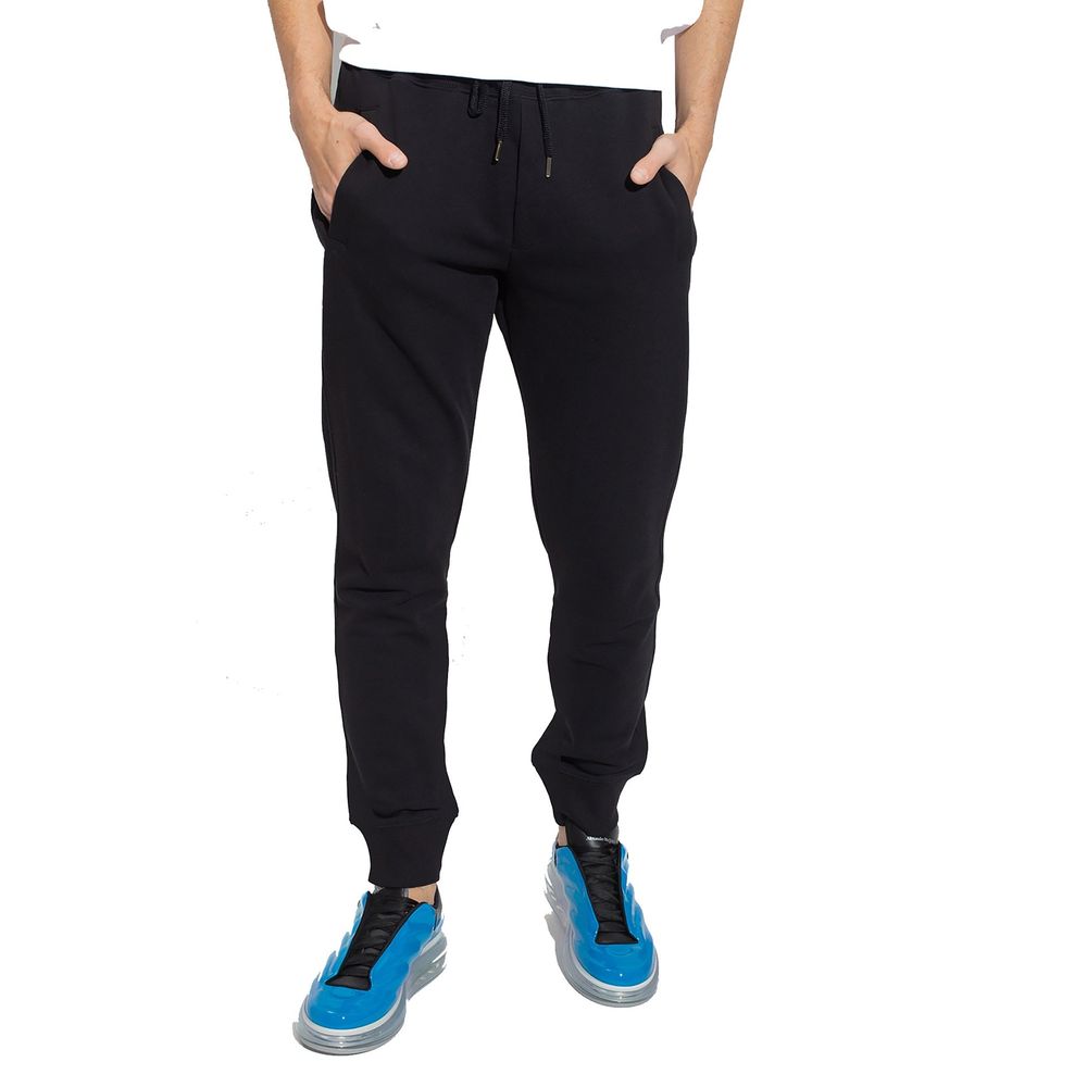 Versace Jeans Black Cotton Joggers (Workout Men's Pants)