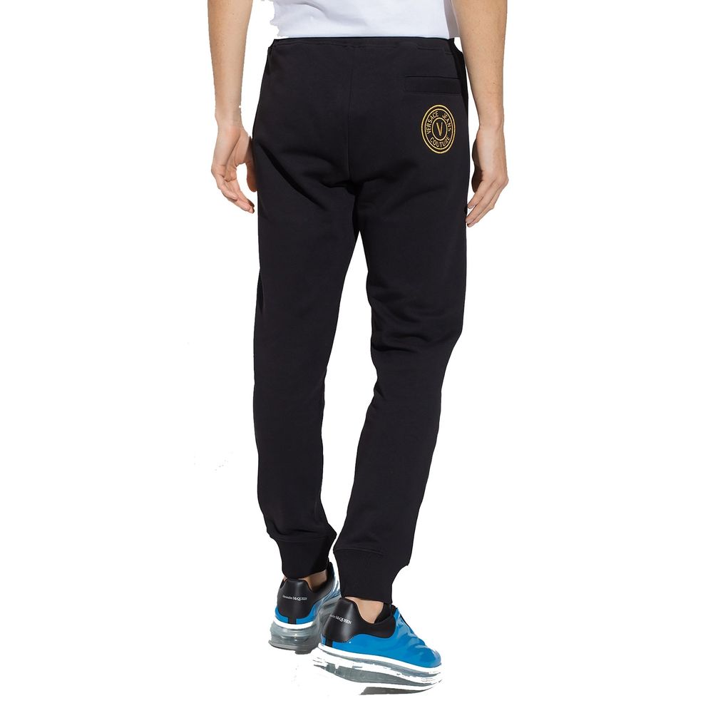 Versace Jeans Black Cotton Joggers (Workout Men's Pants)