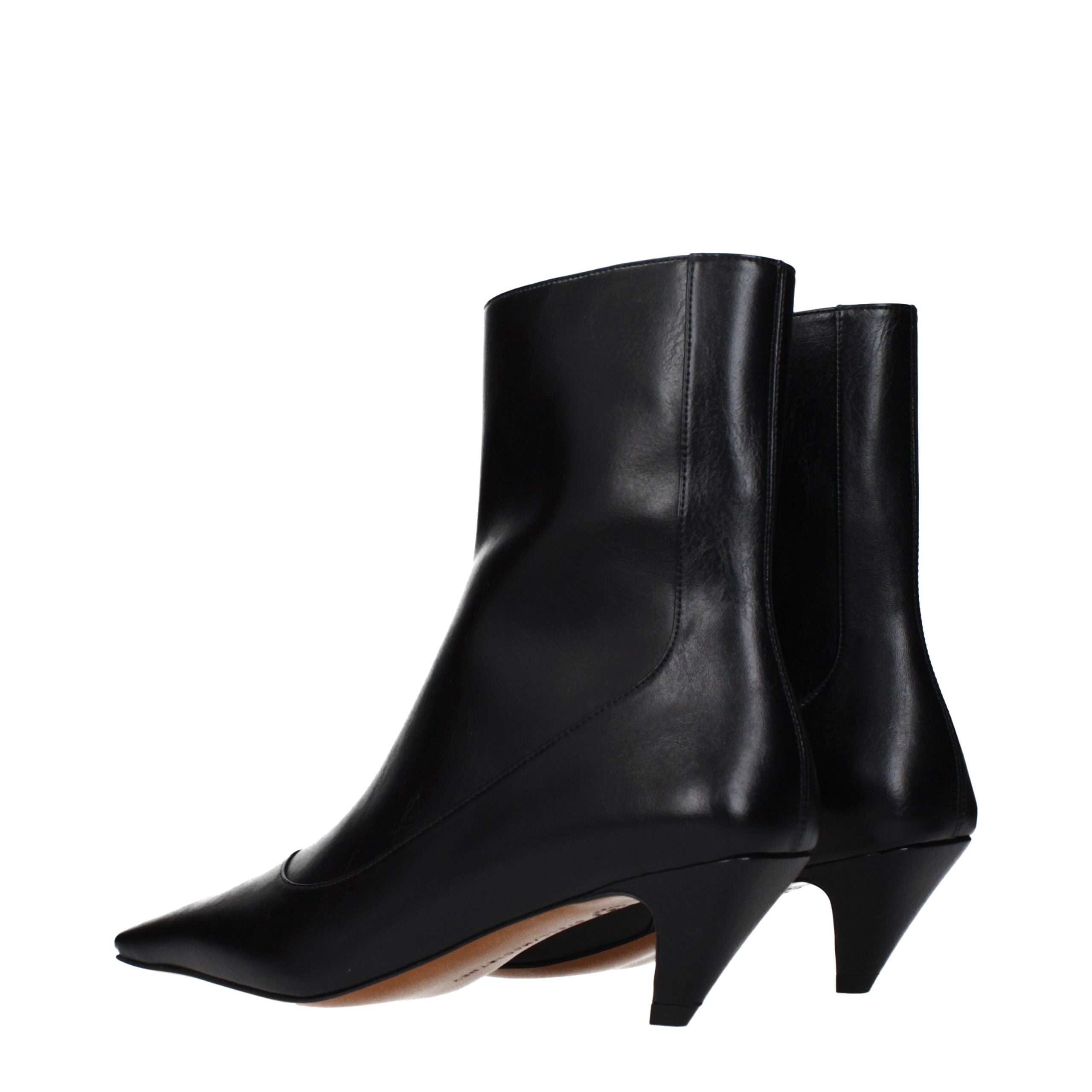 Stella McCartney Black Leather Ankle Women's Boots