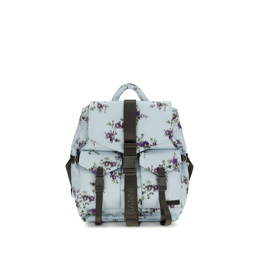 Ganni Blue Polyester Women's Backpack