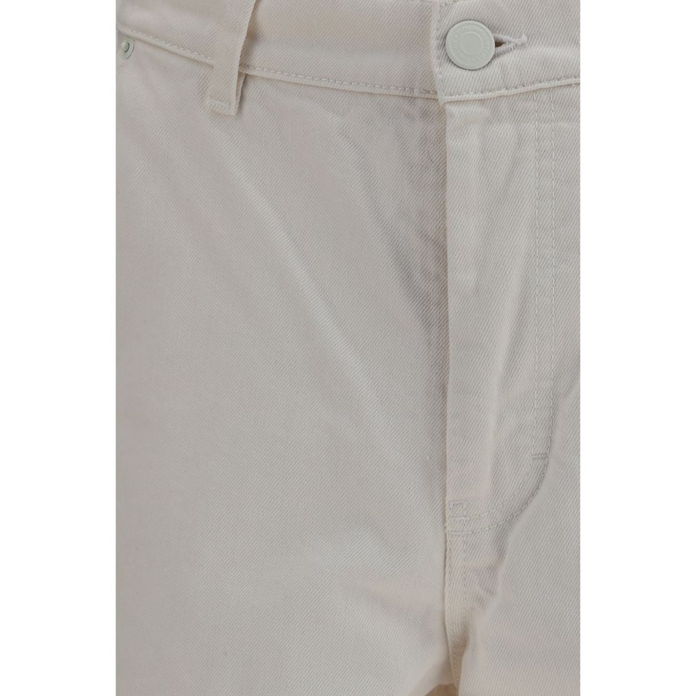 Ami Paris White Cotton Bermuda Men's Shorts