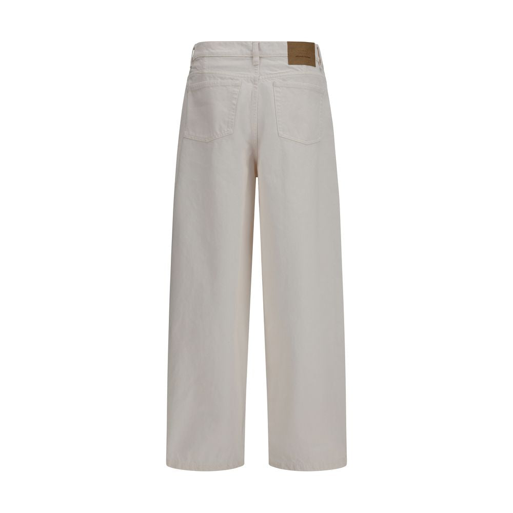Ami Paris White Cotton Jeans Men's Denim