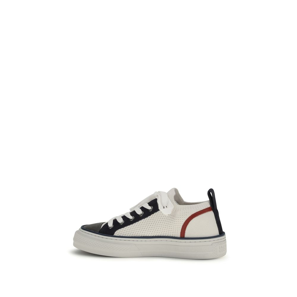 Brunello Cucinelli Multicolor Cotton Low Top Women's Sneakers