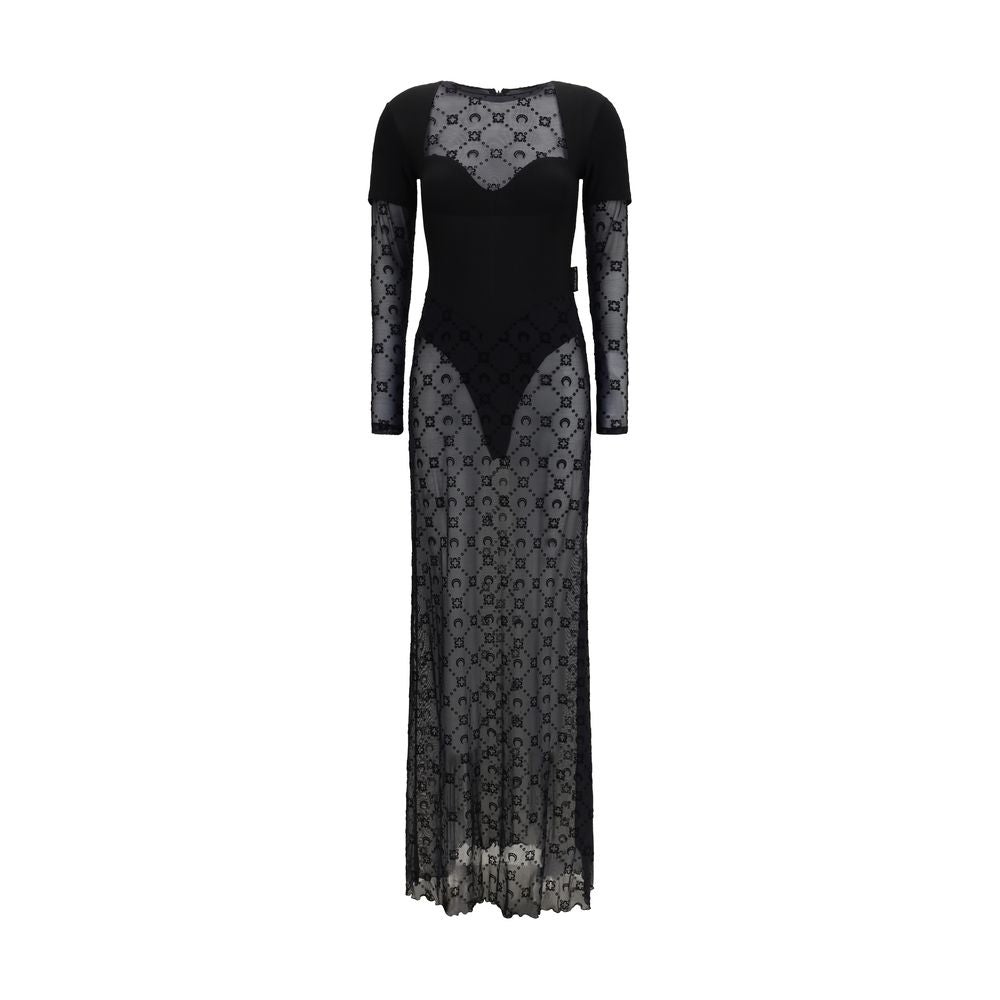 Marine Serre Black Polyamide Casual Women's Dress