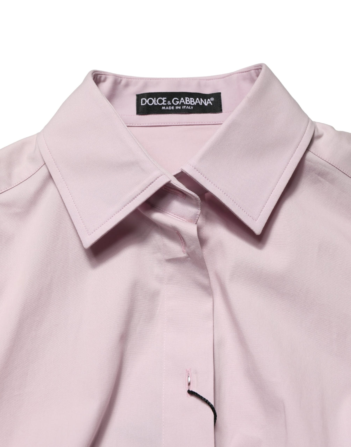 Dolce & Gabbana Pink Cotton Long Sleeves Collared Shirt Women's Top