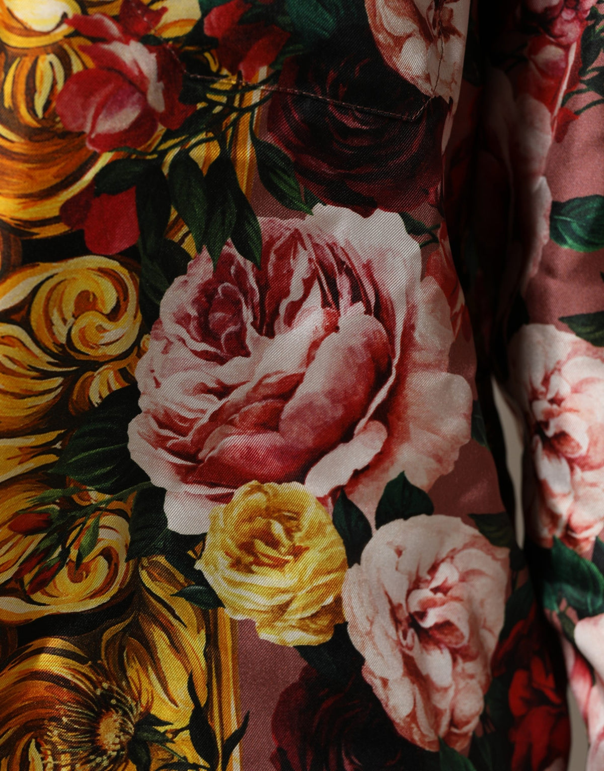 Dolce & Gabbana Multicolor Floral Long Sleeves Button Down Shirt Women's Top