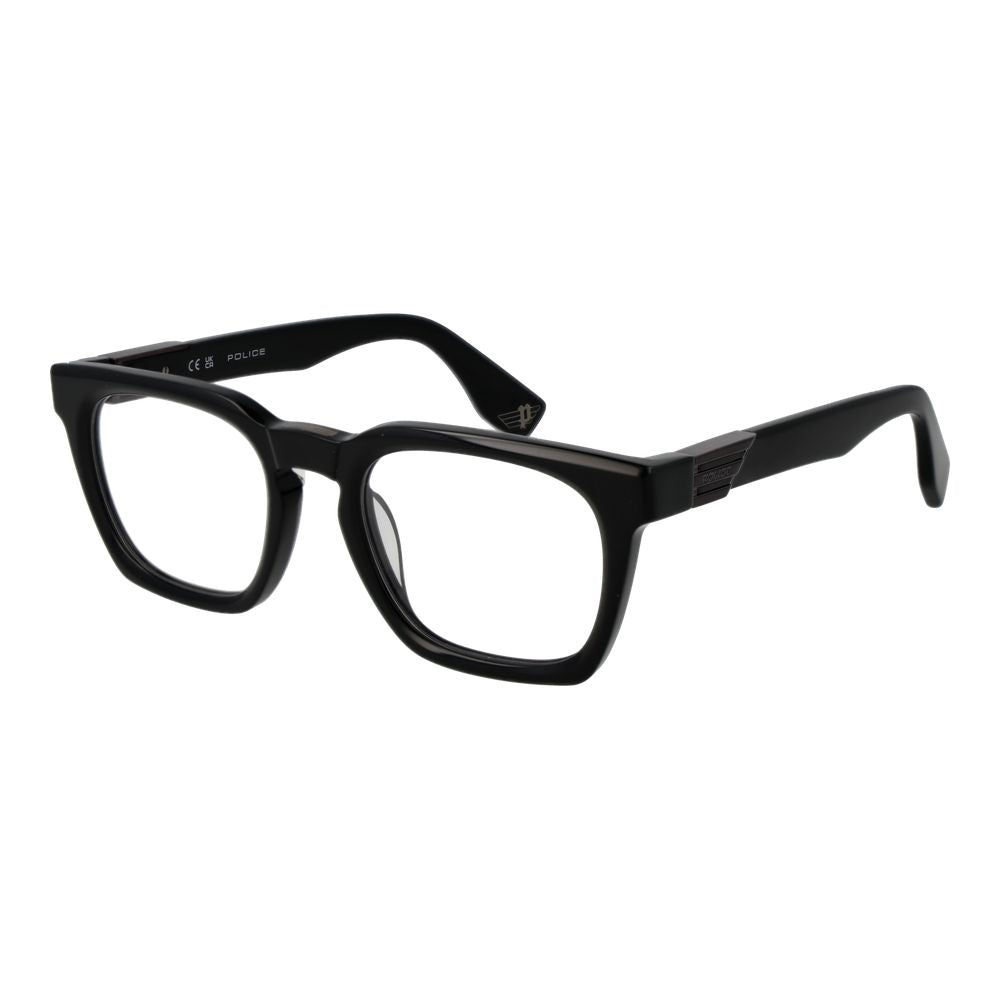 Police Black Cellulose Acetate Glasses Men's (Frames)