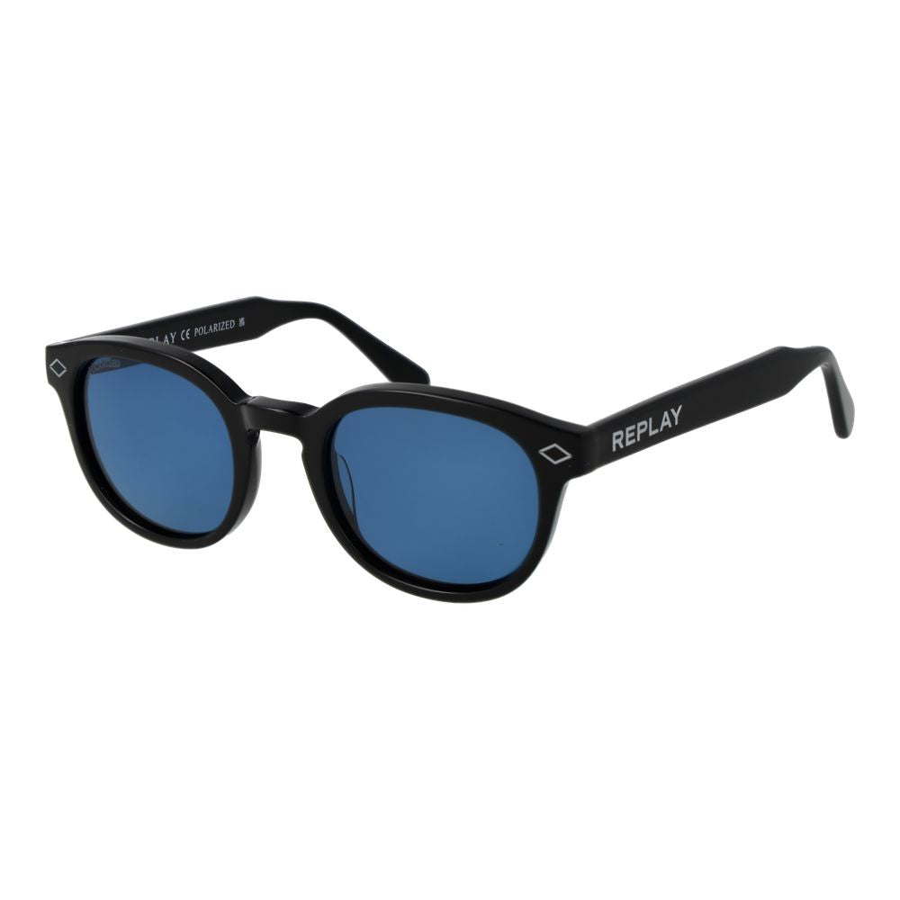 Replay Black Acetate  Sunglasses