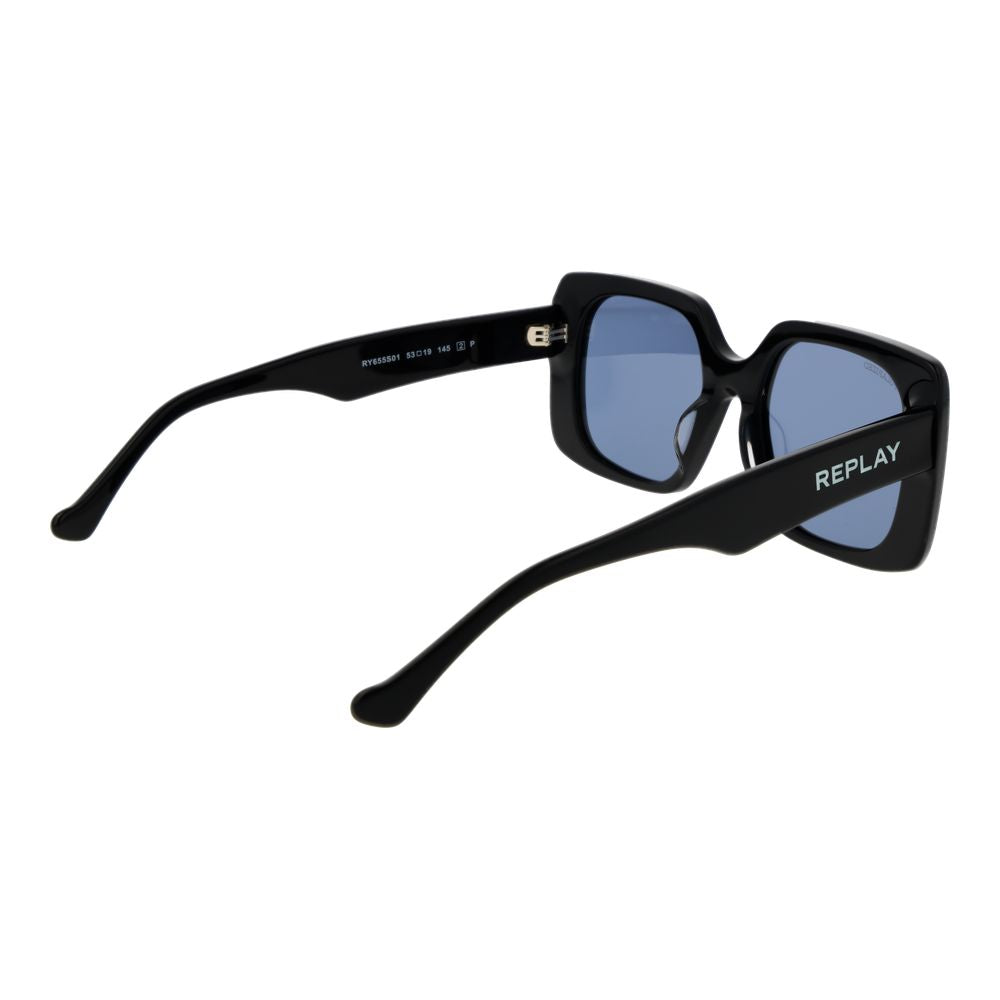 Replay Black Acetate Women's Sunglasses