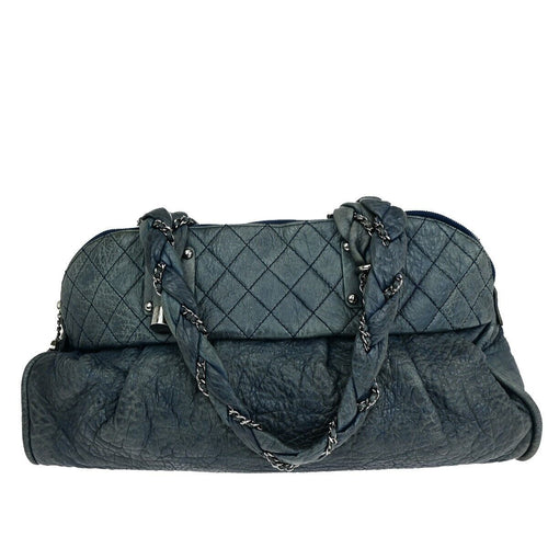 Chanel Lady Braid Navy Leather Shoulder Bag (Pre-Owned)