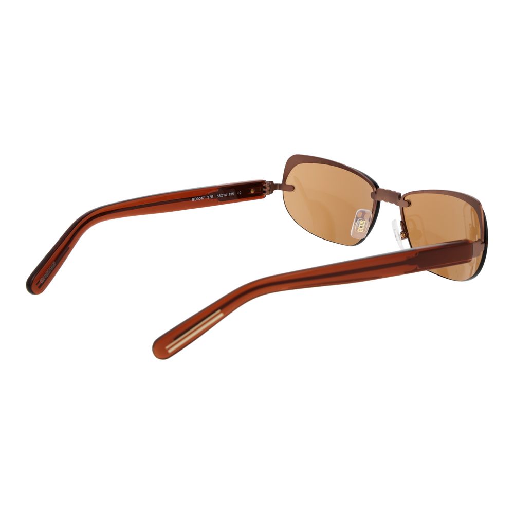 GCDS Brown Metal  Sunglasses