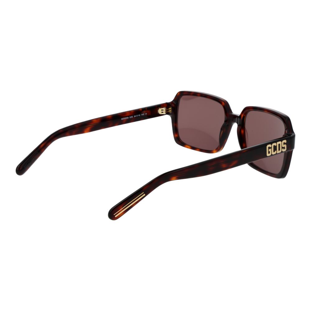 GCDS Brown Plastic  Sunglasses