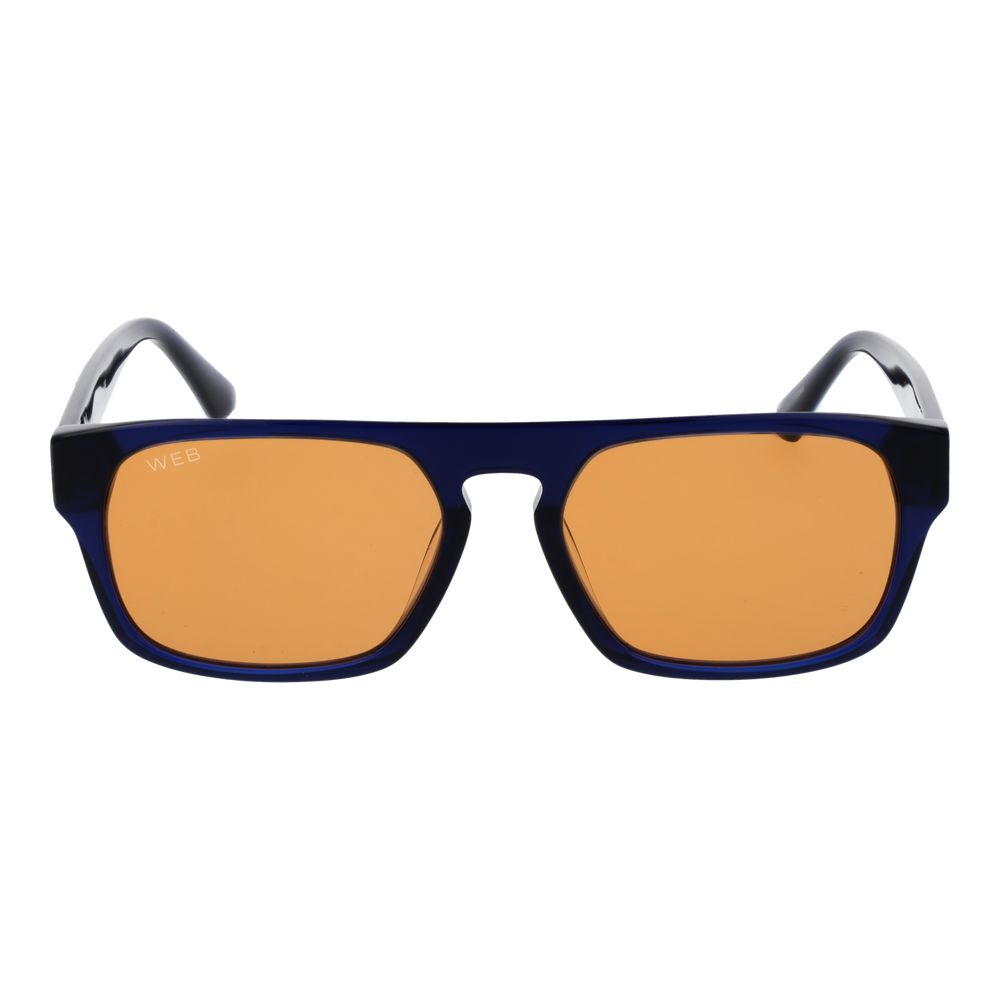 Web Blue Plastic  Sunglasses