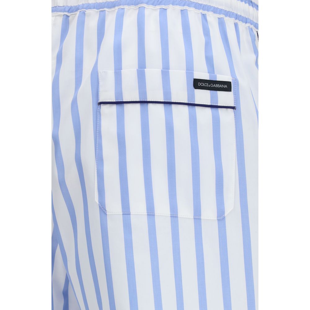 Dolce & Gabbana Blue Cotton Bermuda Men's Shorts