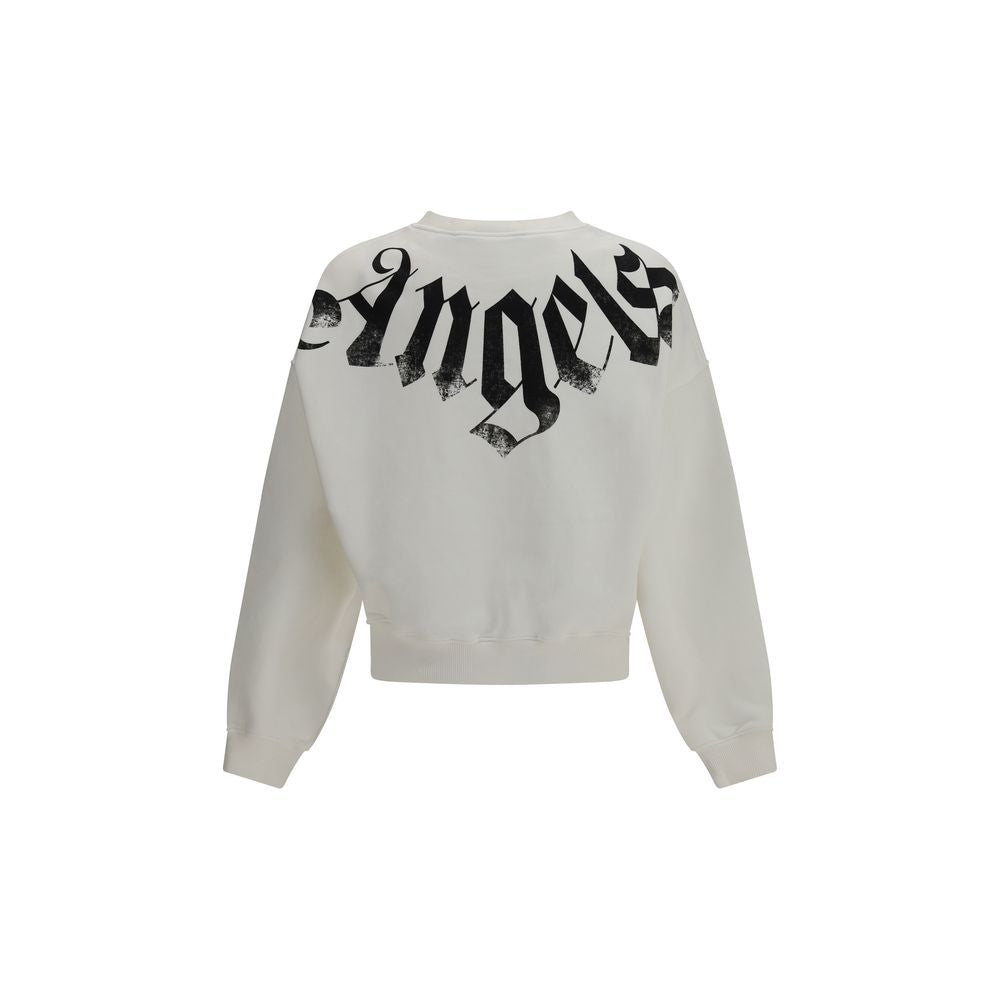 Palm Angels White Cotton Men's Sweatshirt