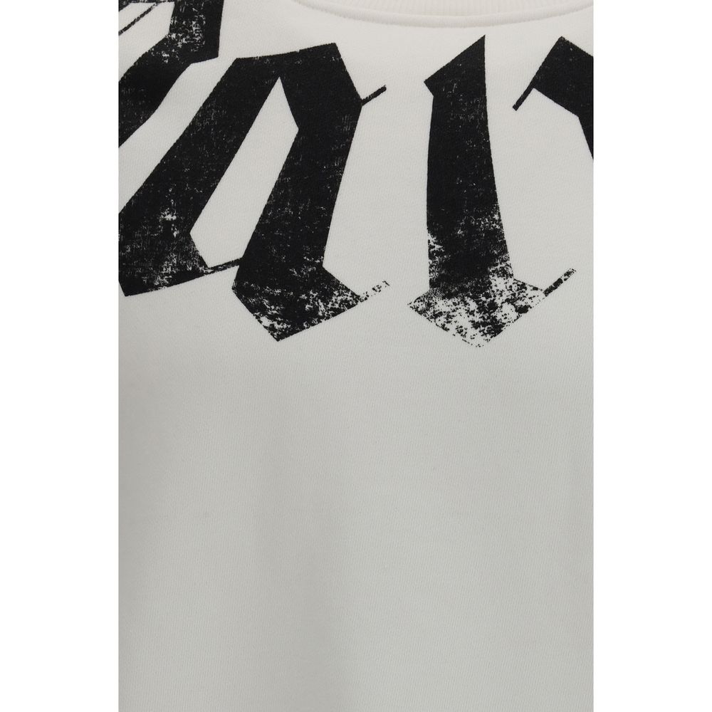 Palm Angels White Cotton Men's Sweatshirt