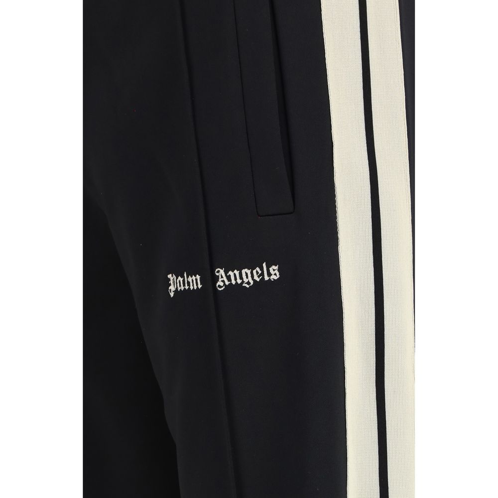 Palm Angels Black Polyester Athletic Men's Pants