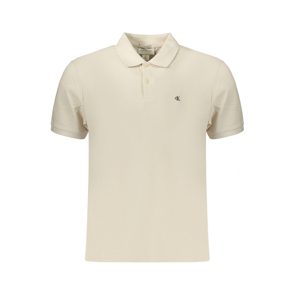 Calvin Klein Beige Cotton Mens Polo Men's Shirt
