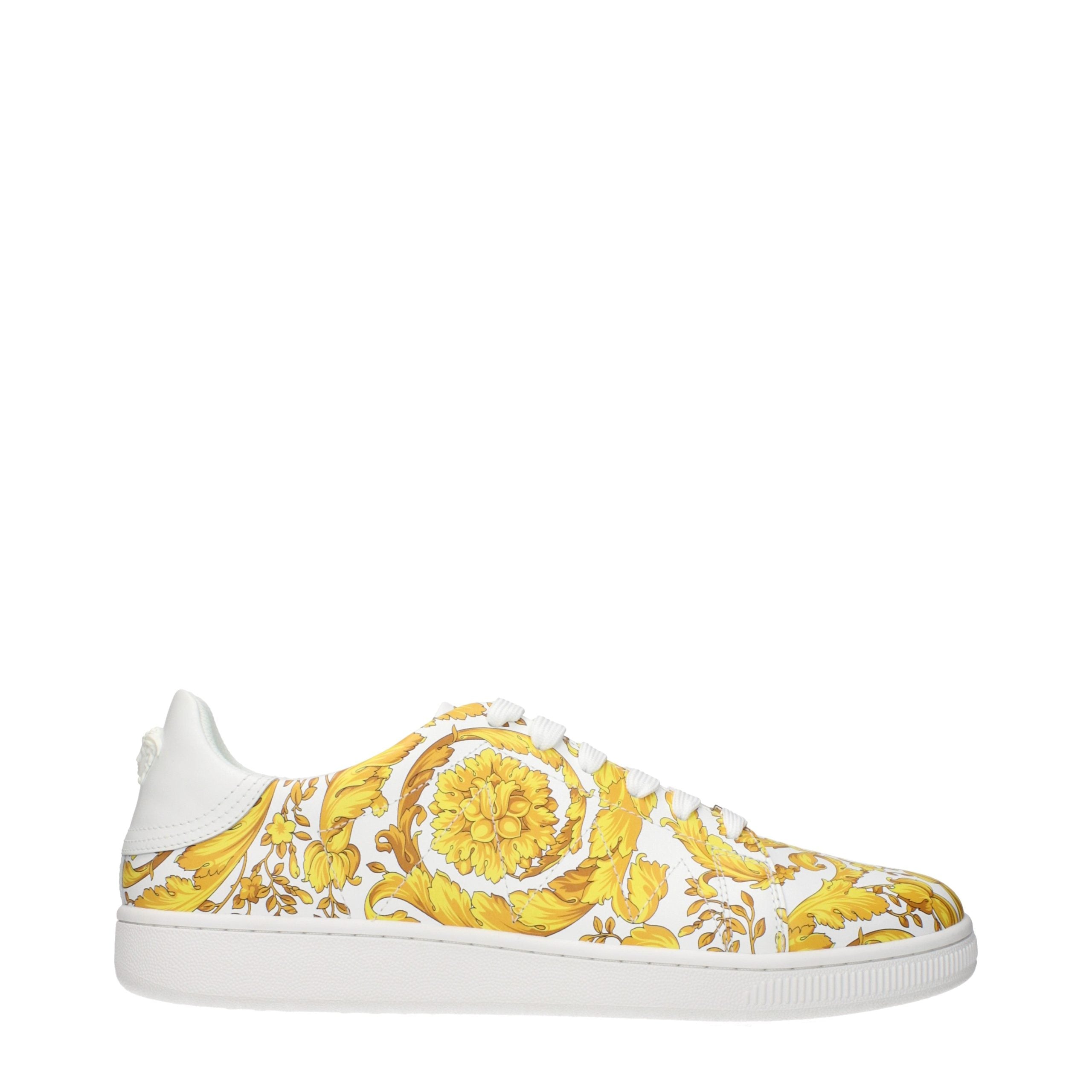 Versace White Leather Men's Sneakers