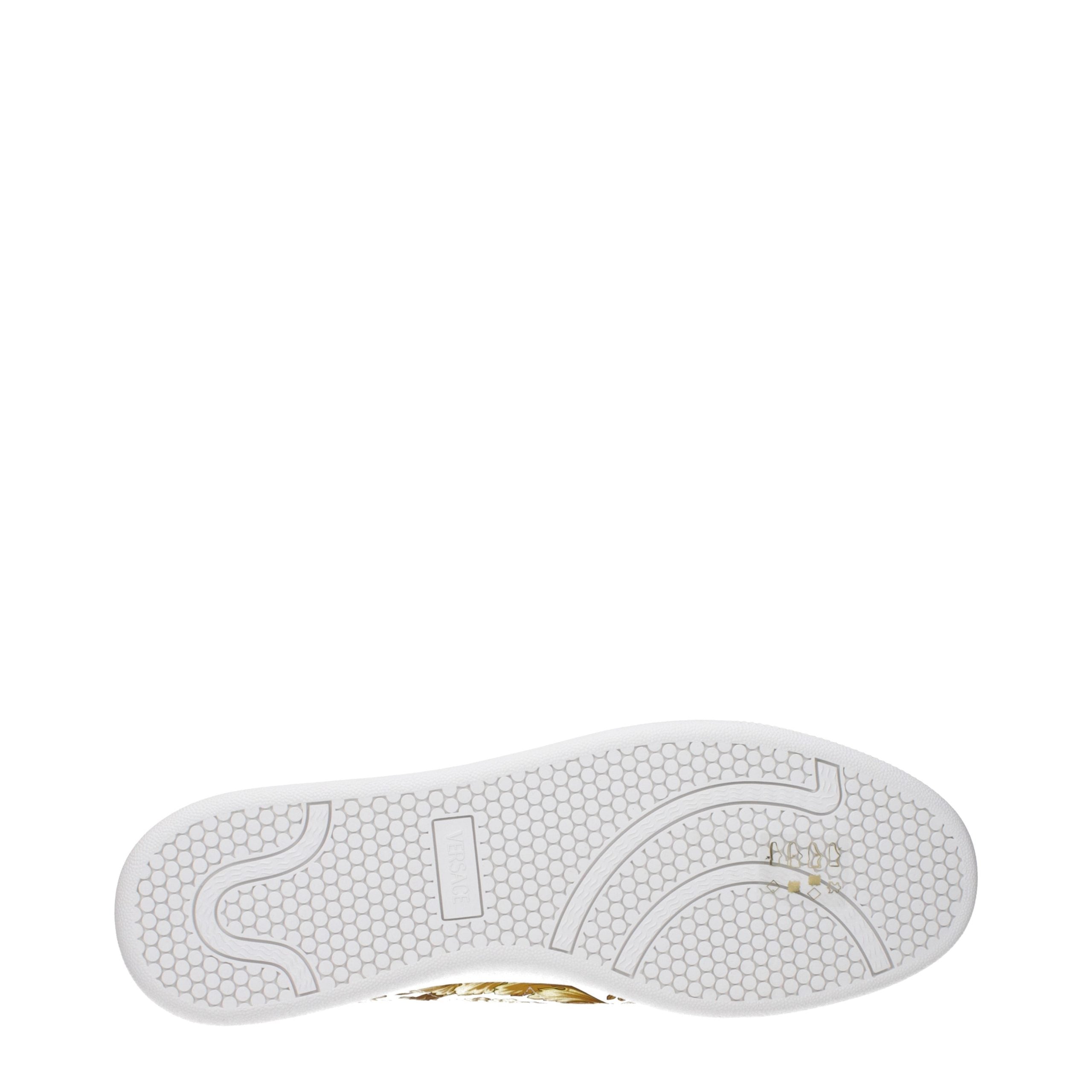 Versace White Leather Men's Sneakers