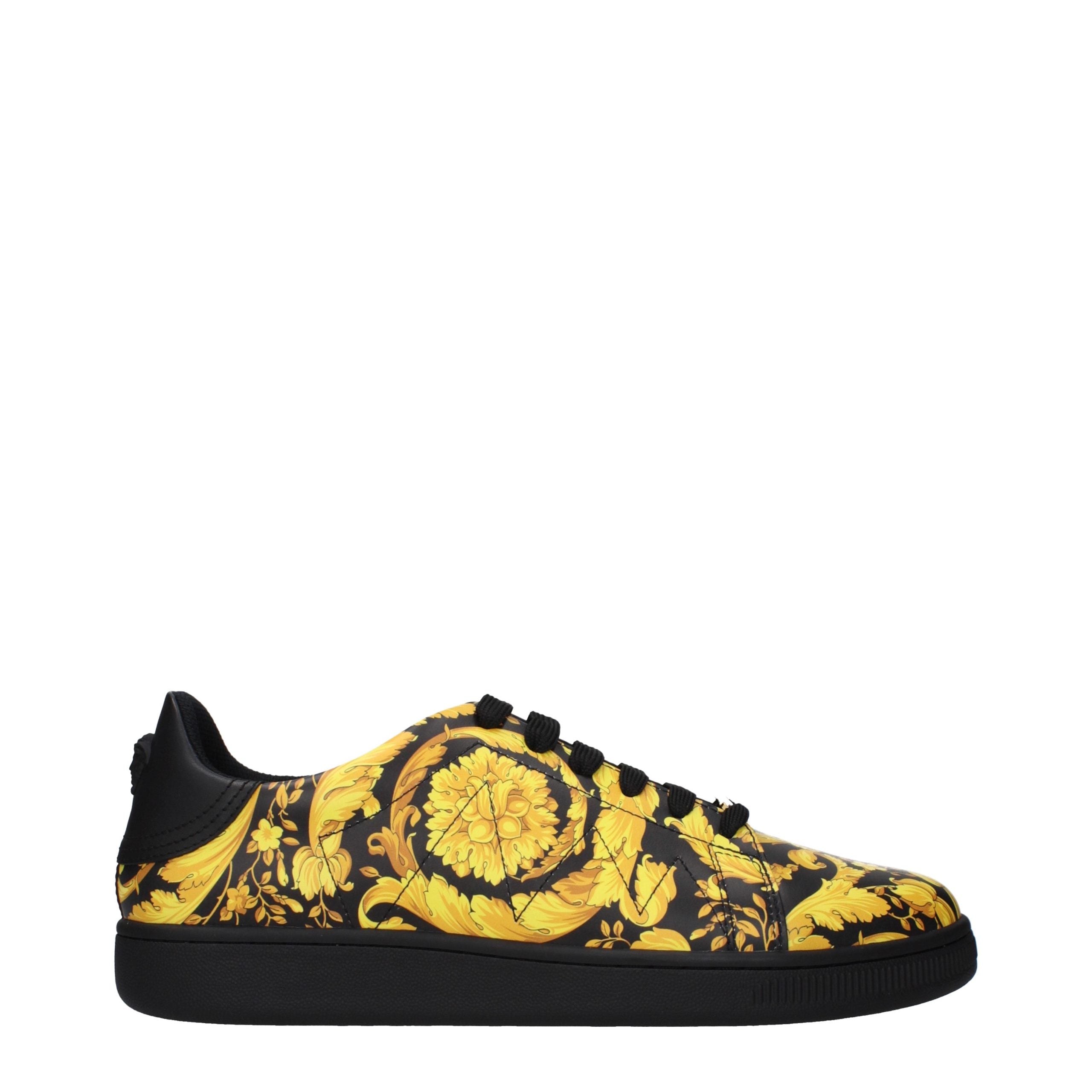 Versace Black Leather Chunky Men's Sneakers