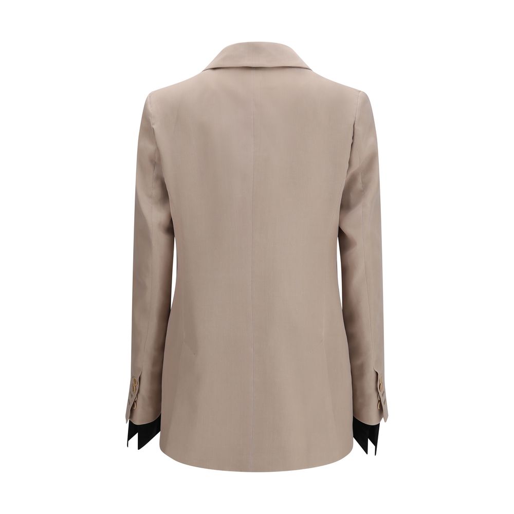 Max Mara Beige Silk Women's Blazer