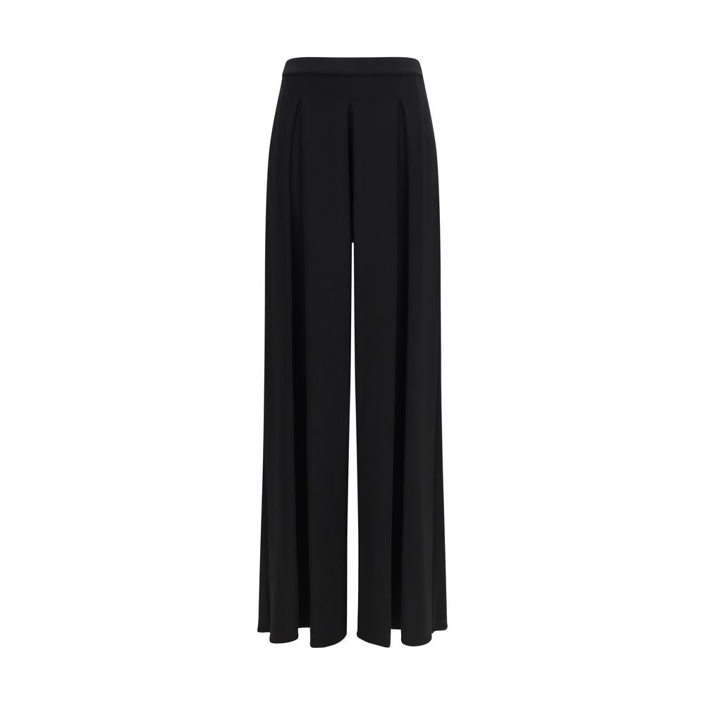 Max Mara Pure Black Viscose Casual Women's Pants
