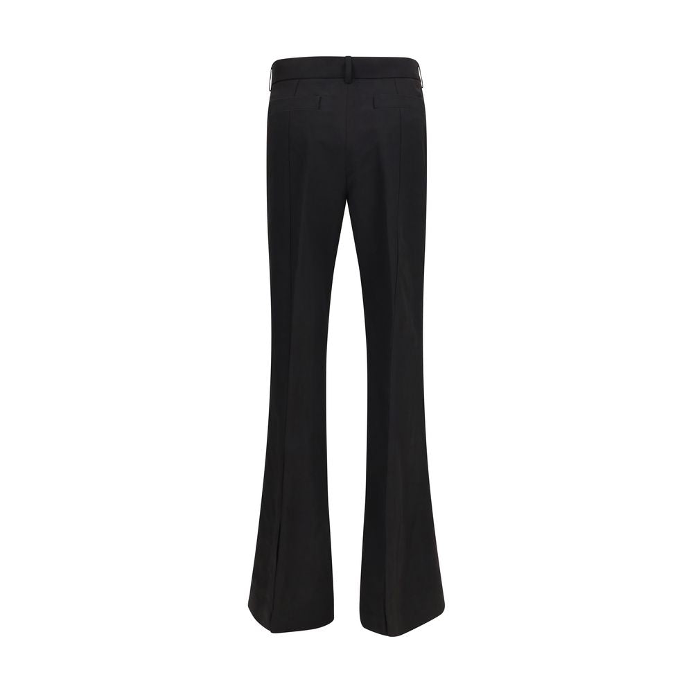 Max Mara Black Viscose Flared Women's Pants