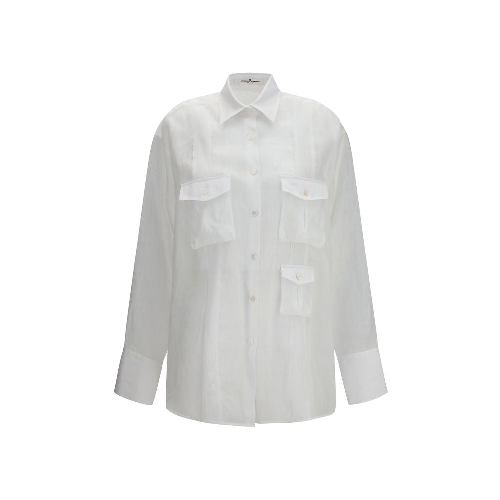 Ermanno Scervino White Ramie Women's Shirt