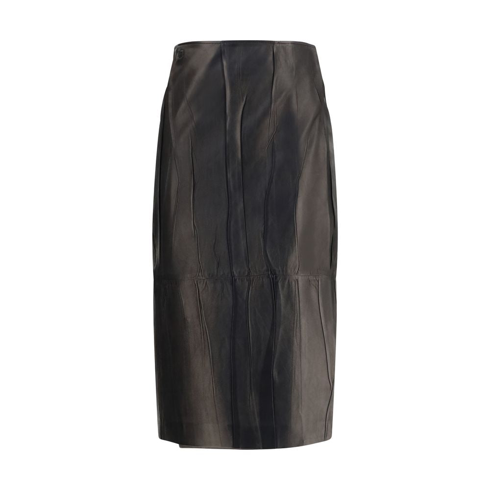 Ermanno Scervino Black Lamb Ovis Aries Aries Midi Women's Skirt