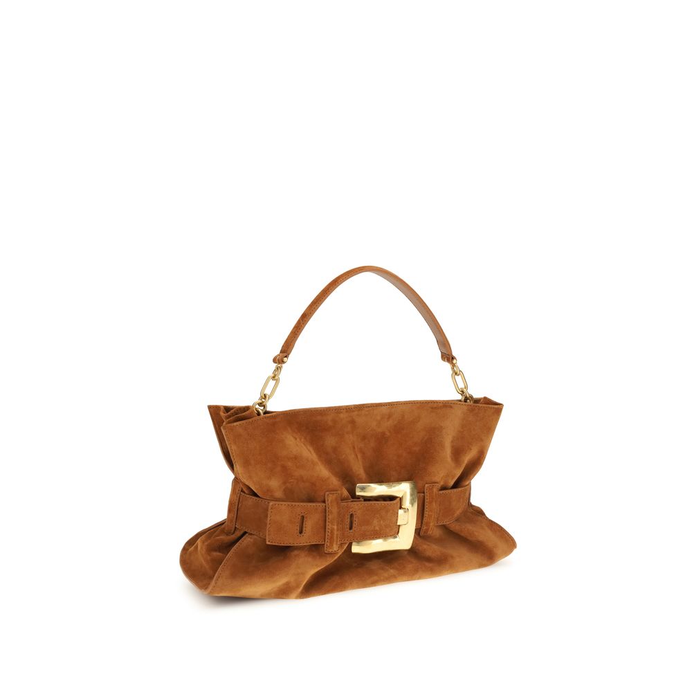 Balmain Brown Calf Leather Bos Taurus Women's Handbag