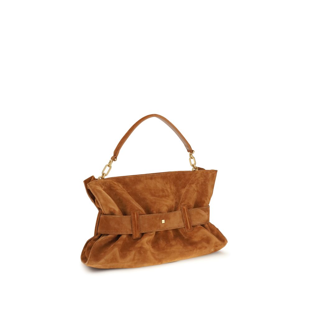 Balmain Brown Calf Leather Bos Taurus Women's Handbag