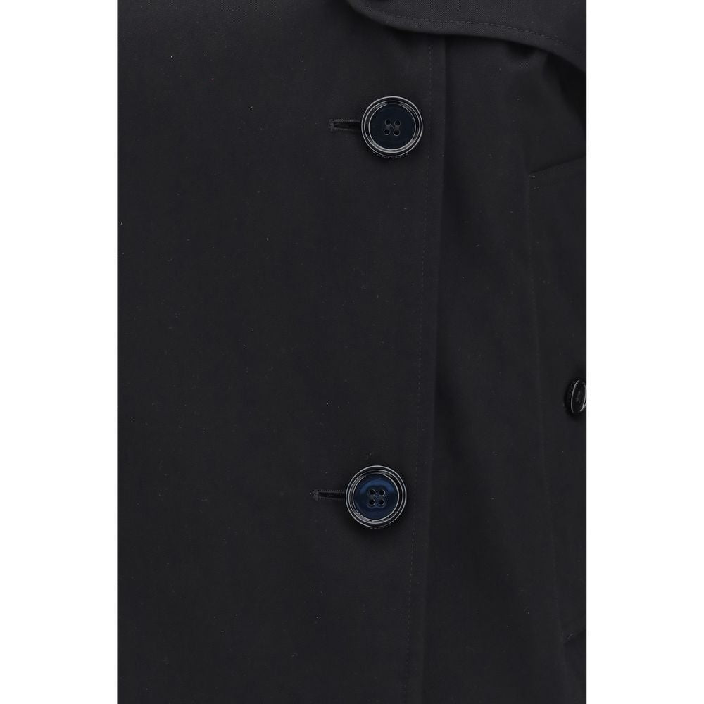 Burberry Black Cotton Trench Women's Coat