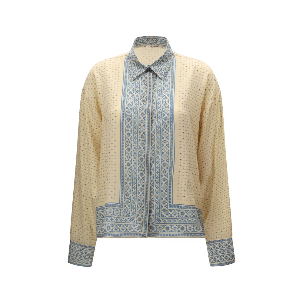 Ermanno Scervino Beige Silk Women's Shirt
