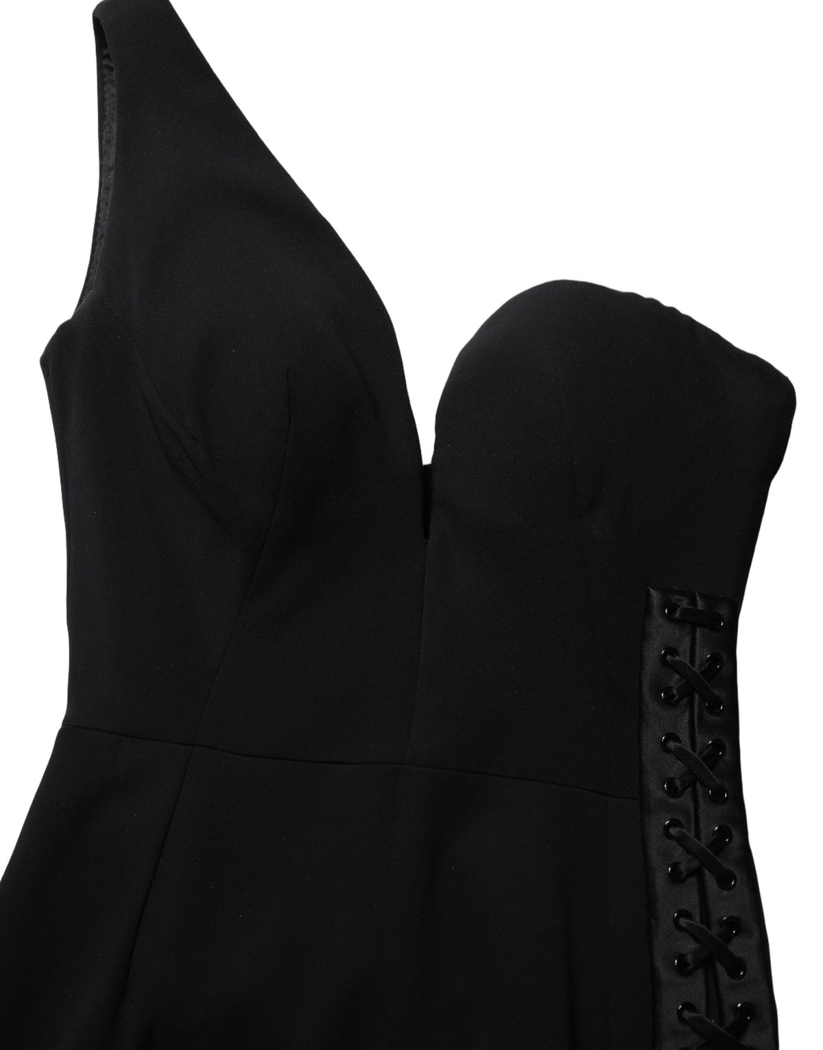 Dolce & Gabbana Black One Shoulder Neckline Long Gown Women's Dress (Pre-Owned)