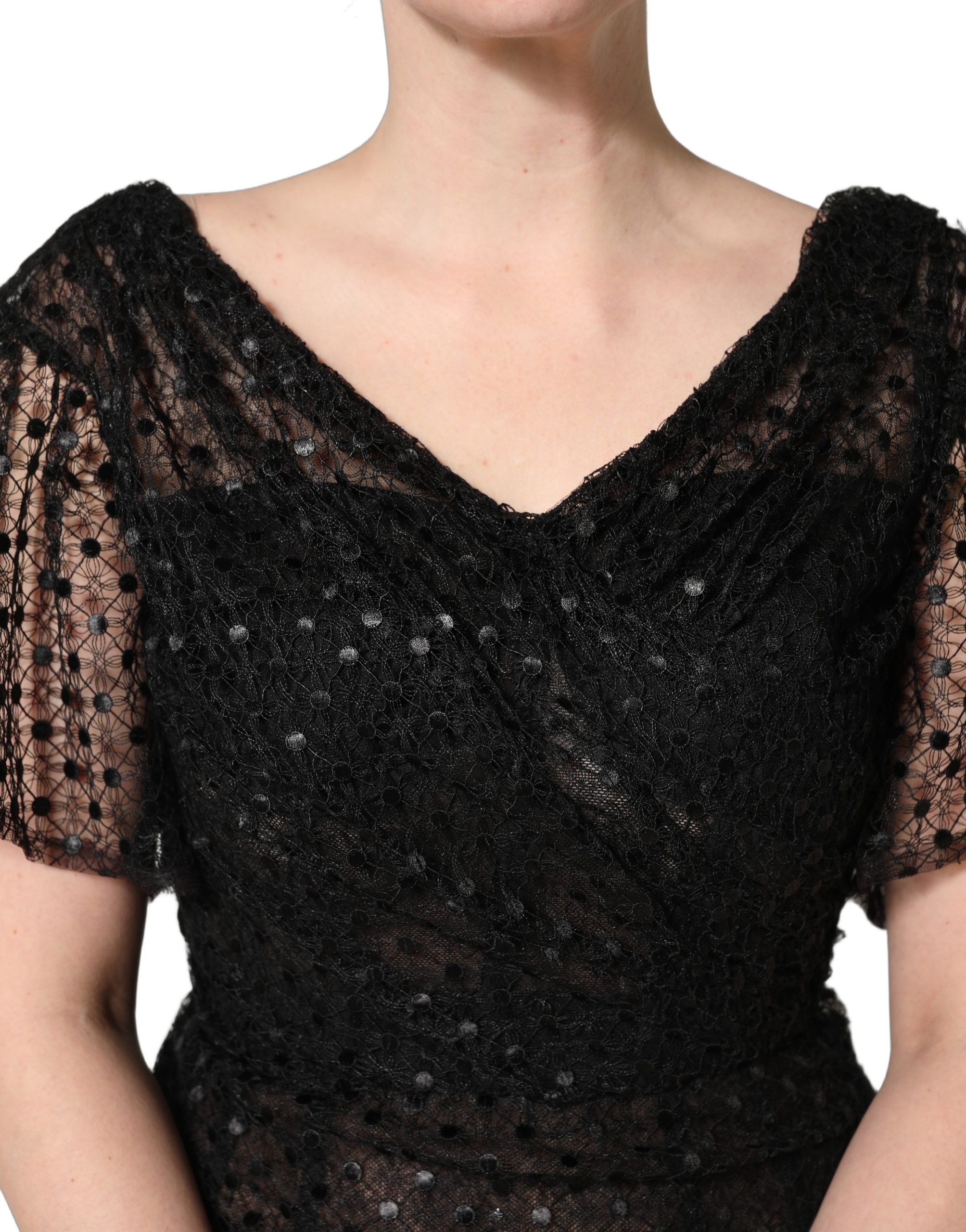 Dolce & Gabbana Black Sequinned Mermaid Evening Gown Women's Dress