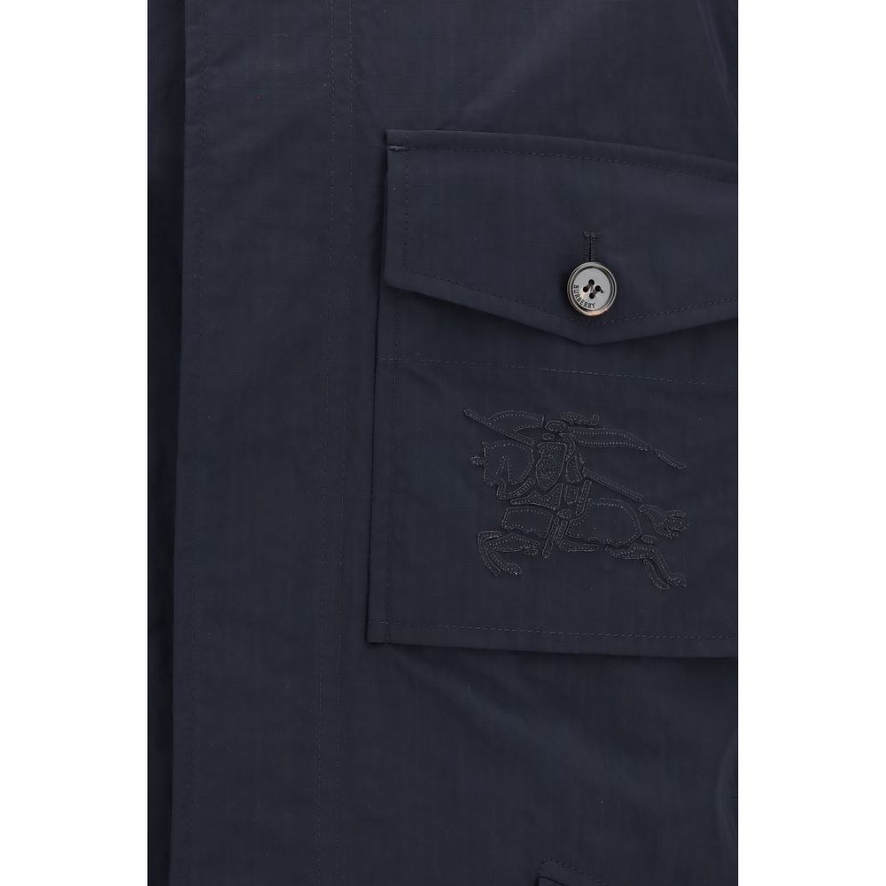 Burberry Blue Polyamide Men's Coat