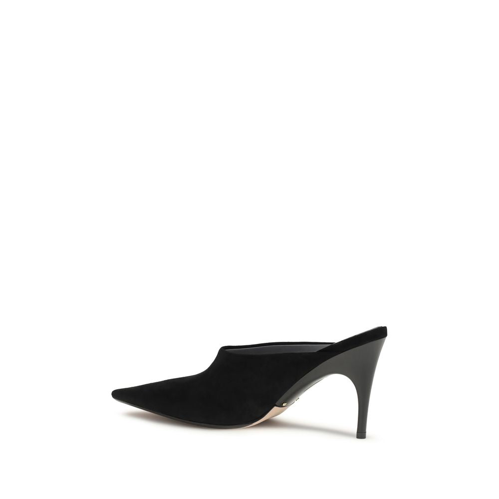 Balenciaga Black Suede Leather Women's Mules