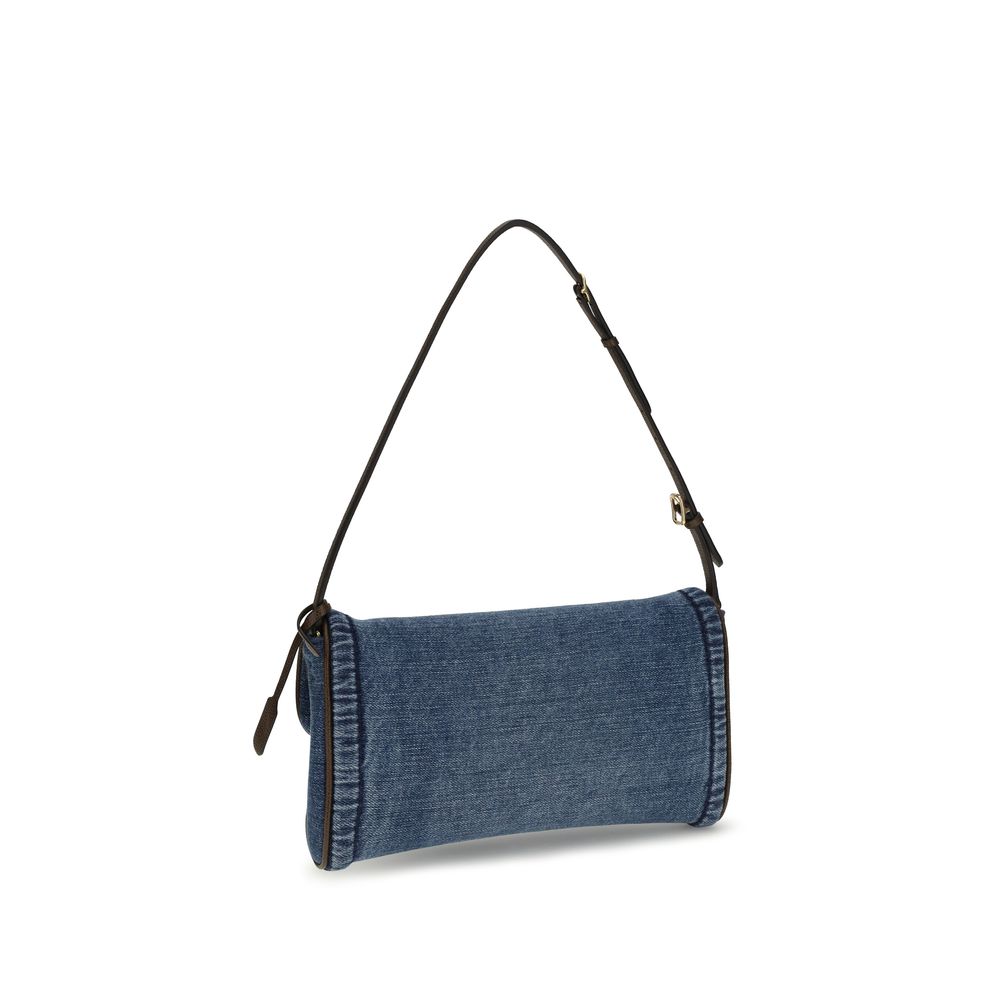 Valentino Garavani Blue Cotton Shoulder Women's Bag