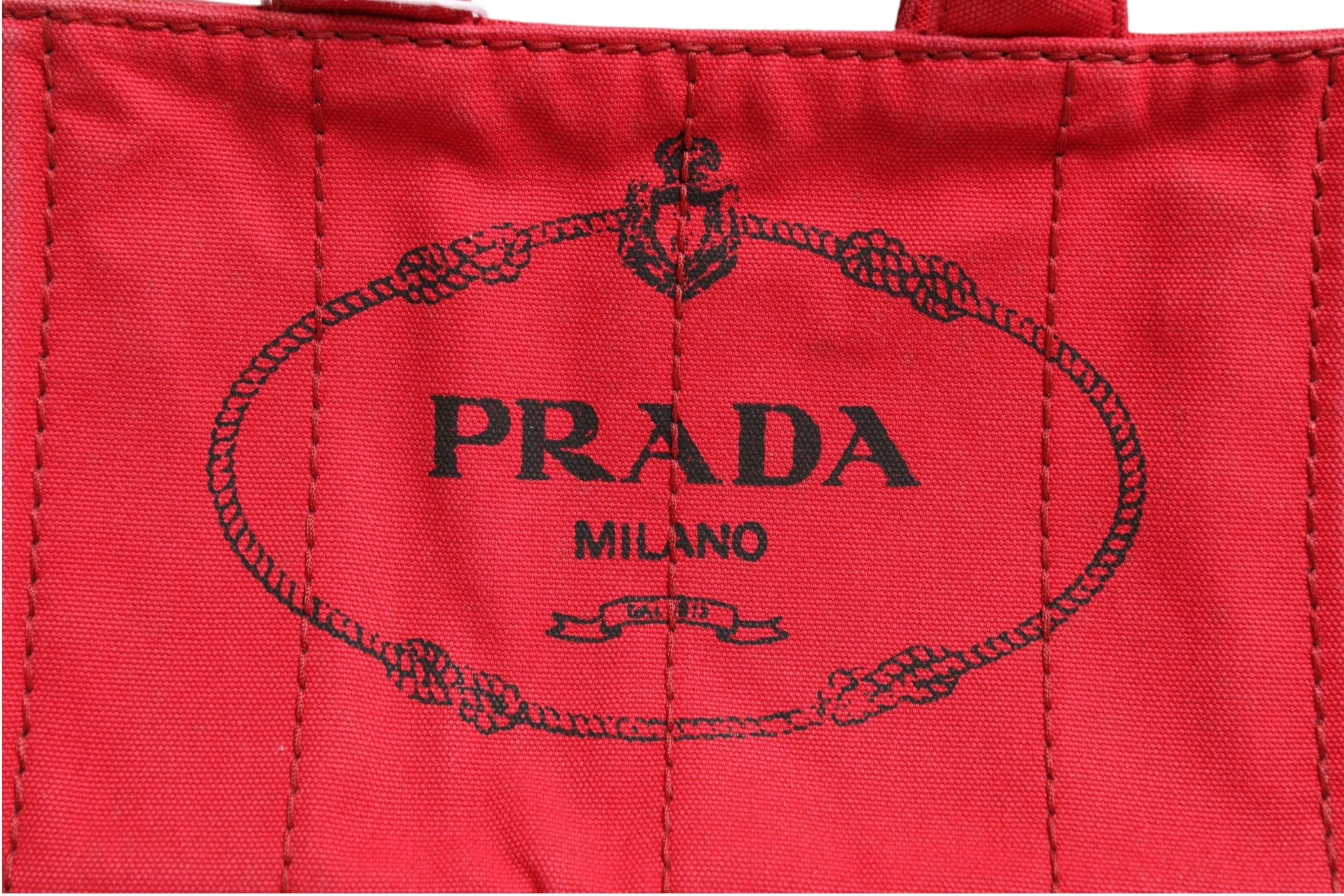 Prada Canapa Mini Canvas Women's Tote (Pre-Owned)