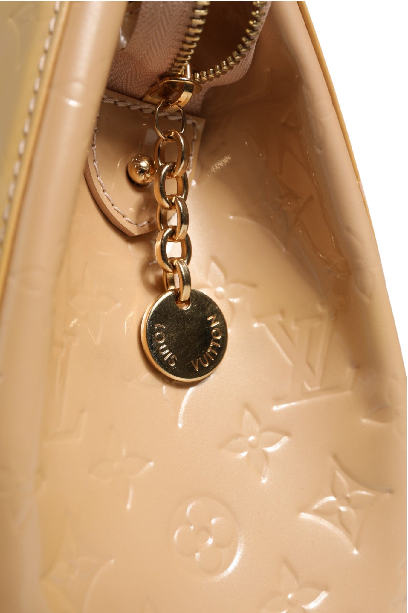 Louis Vuitton Monogram Vernis Brea MM Beige Women's Poudre (Pre-Owned)
