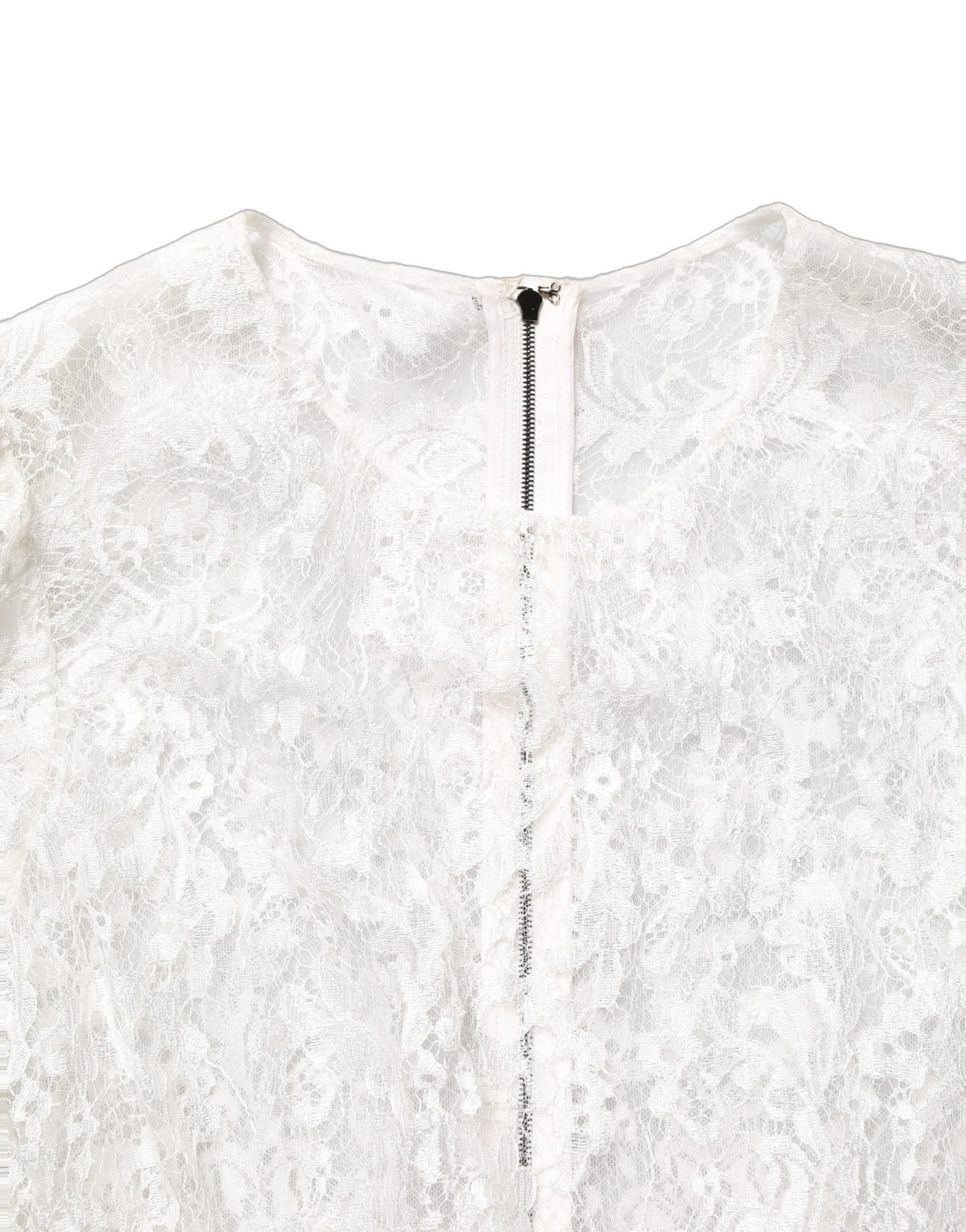 Dolce & Gabbana White Lace Top Embellished Black Skirt Women's Dress
