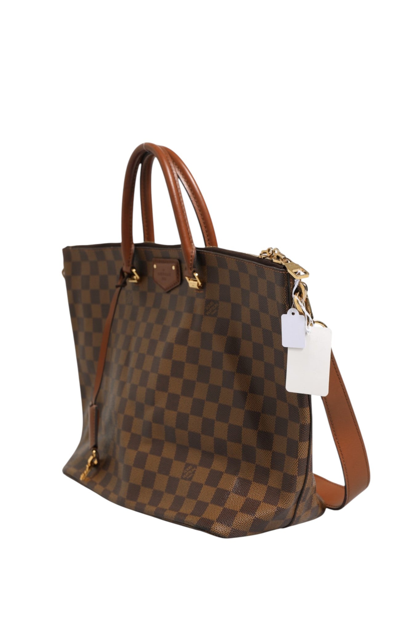 Louis Vuitton Damier Ebene Belmont Tote Women's Bag (Pre-Owned)