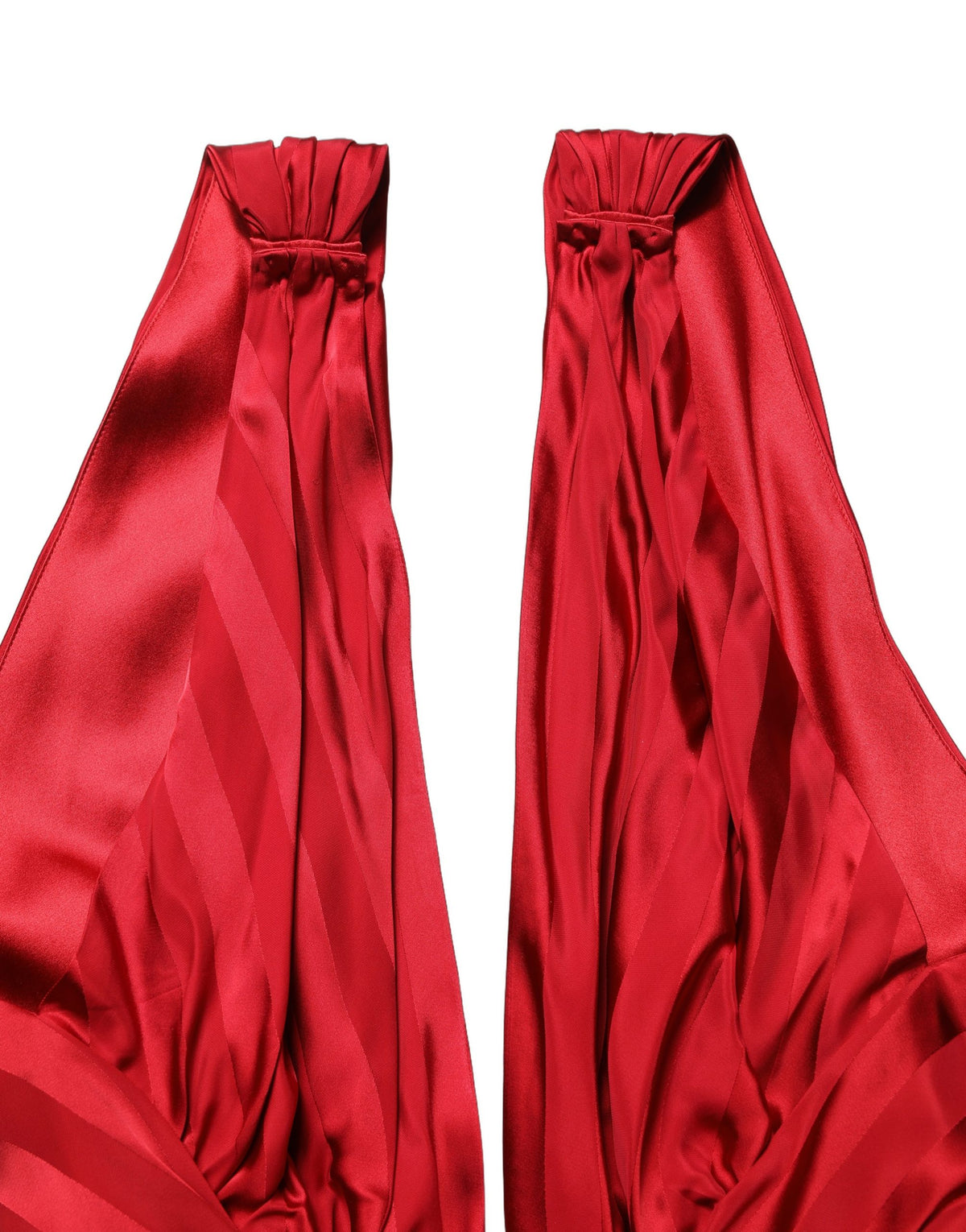 Dolce & Gabbana Red Plunging HalterNeck Draped Jumpsuit Women's Dress