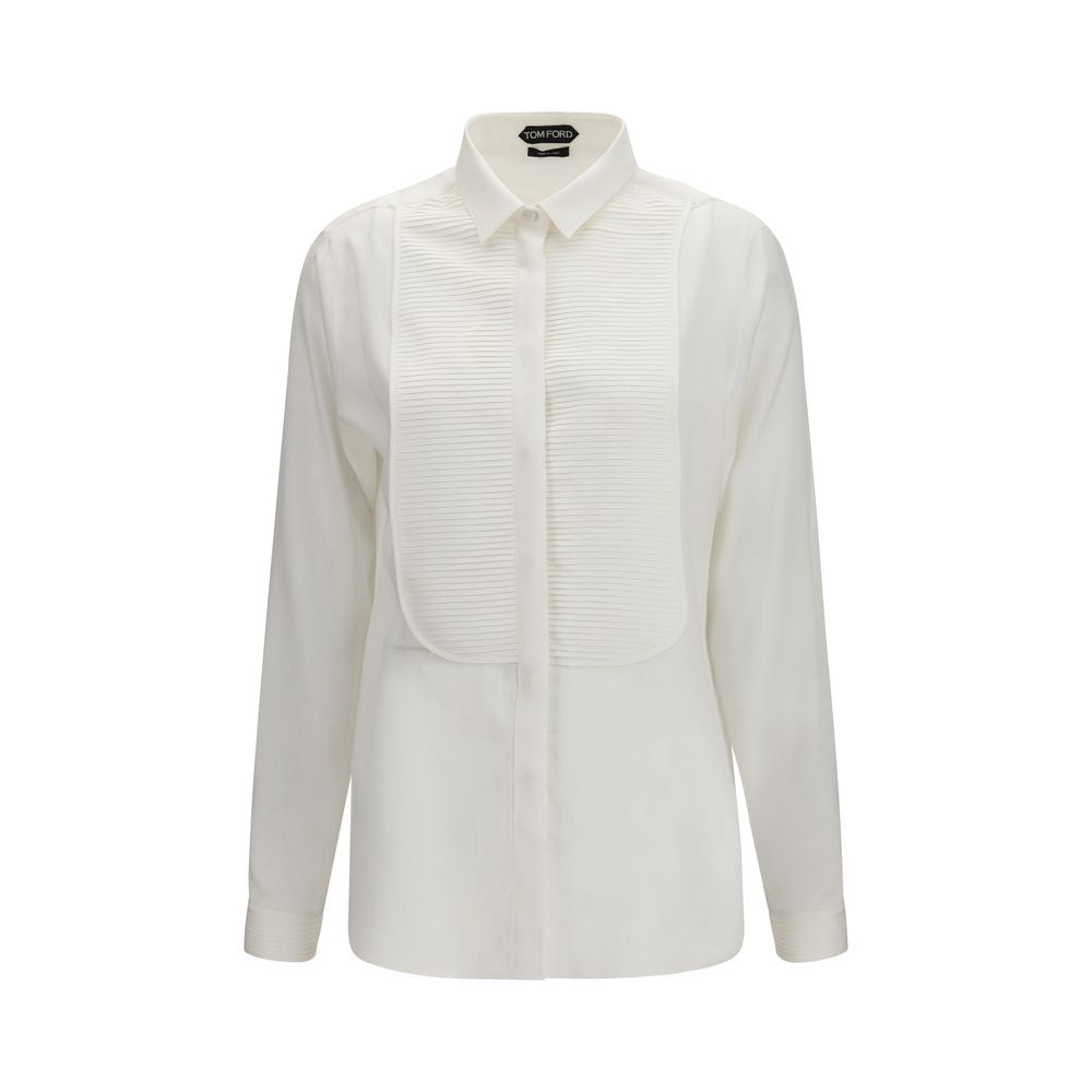 Tom Ford White Silk Dress Women's Shirt